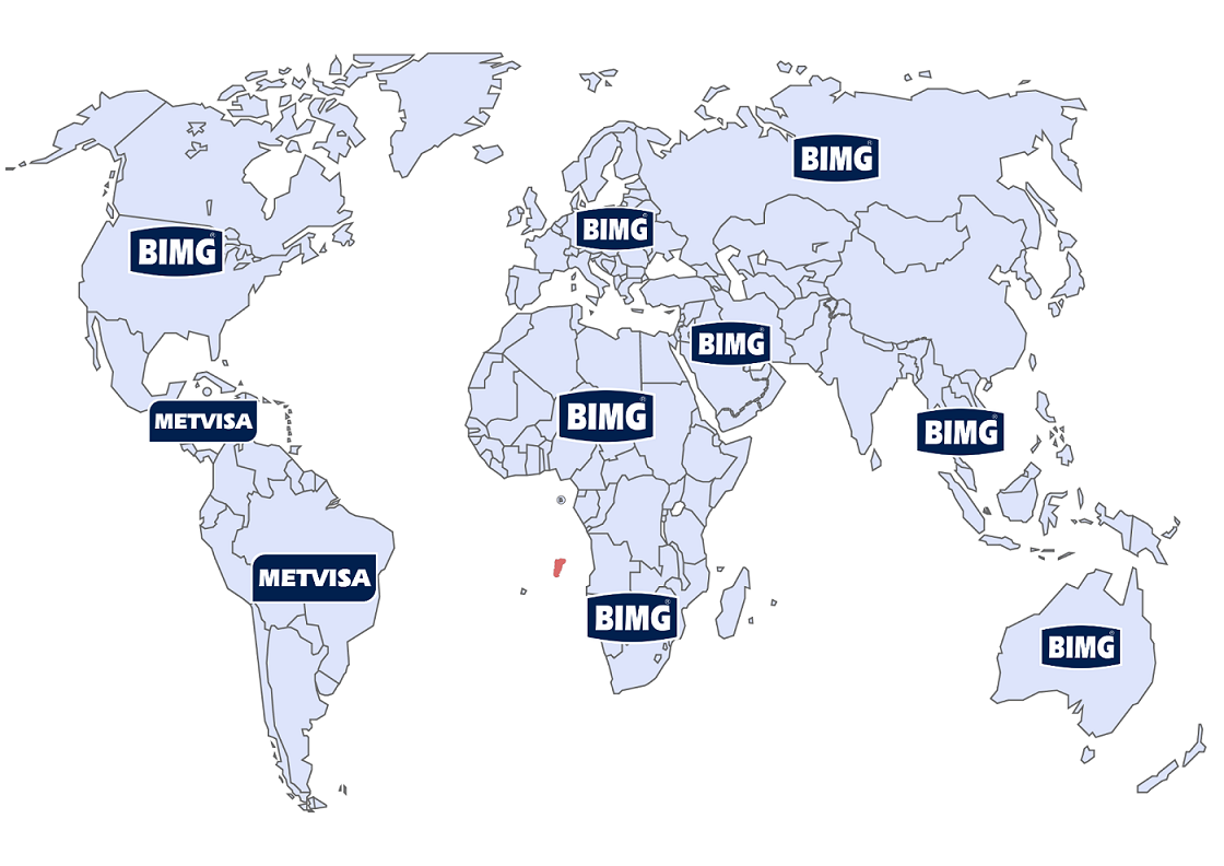 Mapa export Metvisa Bimg Brasil